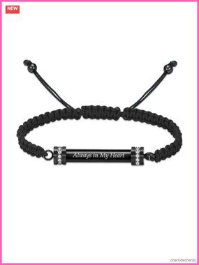 Cremation Urn Bracelet for Ashes Braided Rope Adjustable Bangle 316L Stainless